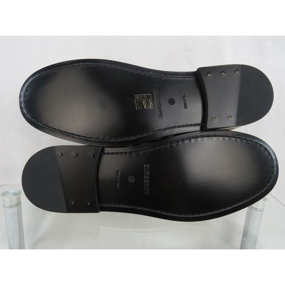 NIB $790 BURBERRY HACKNEY BEIGE CHECK WOOL PENNY LOAFERS 12 US 45 ITALY - Picture 12 of 14